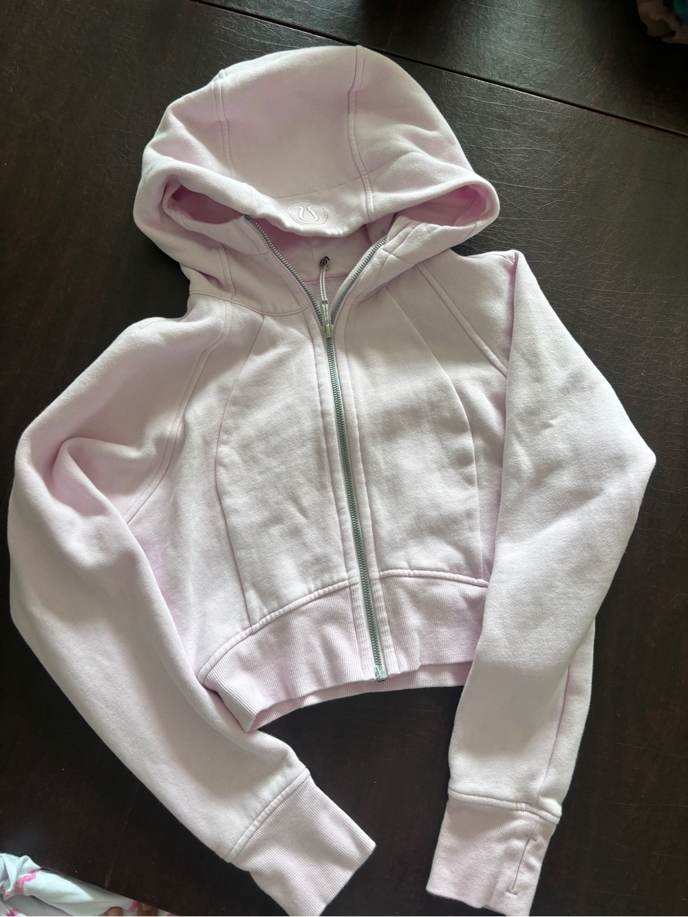 lululemon athletica Light Pink Hooded Zip Jacket